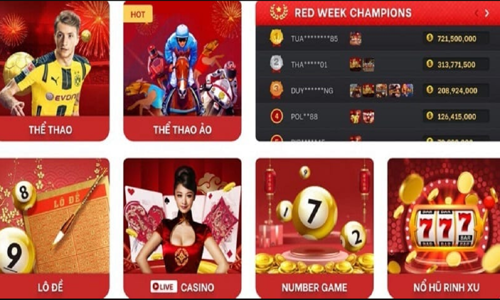 Các trò chơi đổi thưởng thắng cao tại RED88