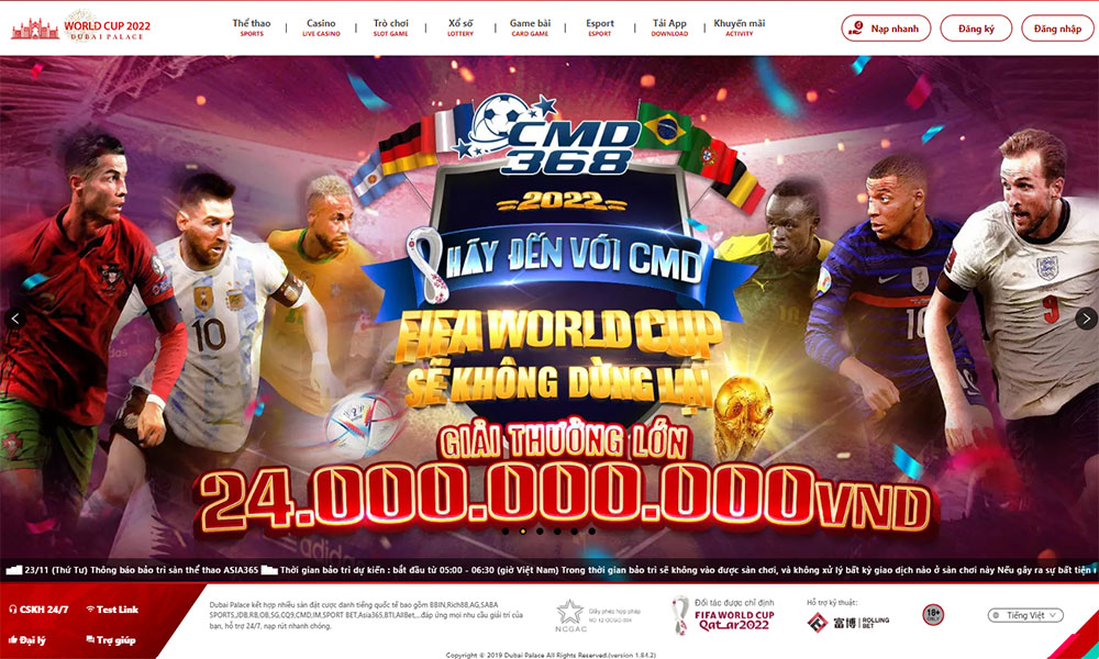 Link đăng nhập Dubai Casino mới nhất
